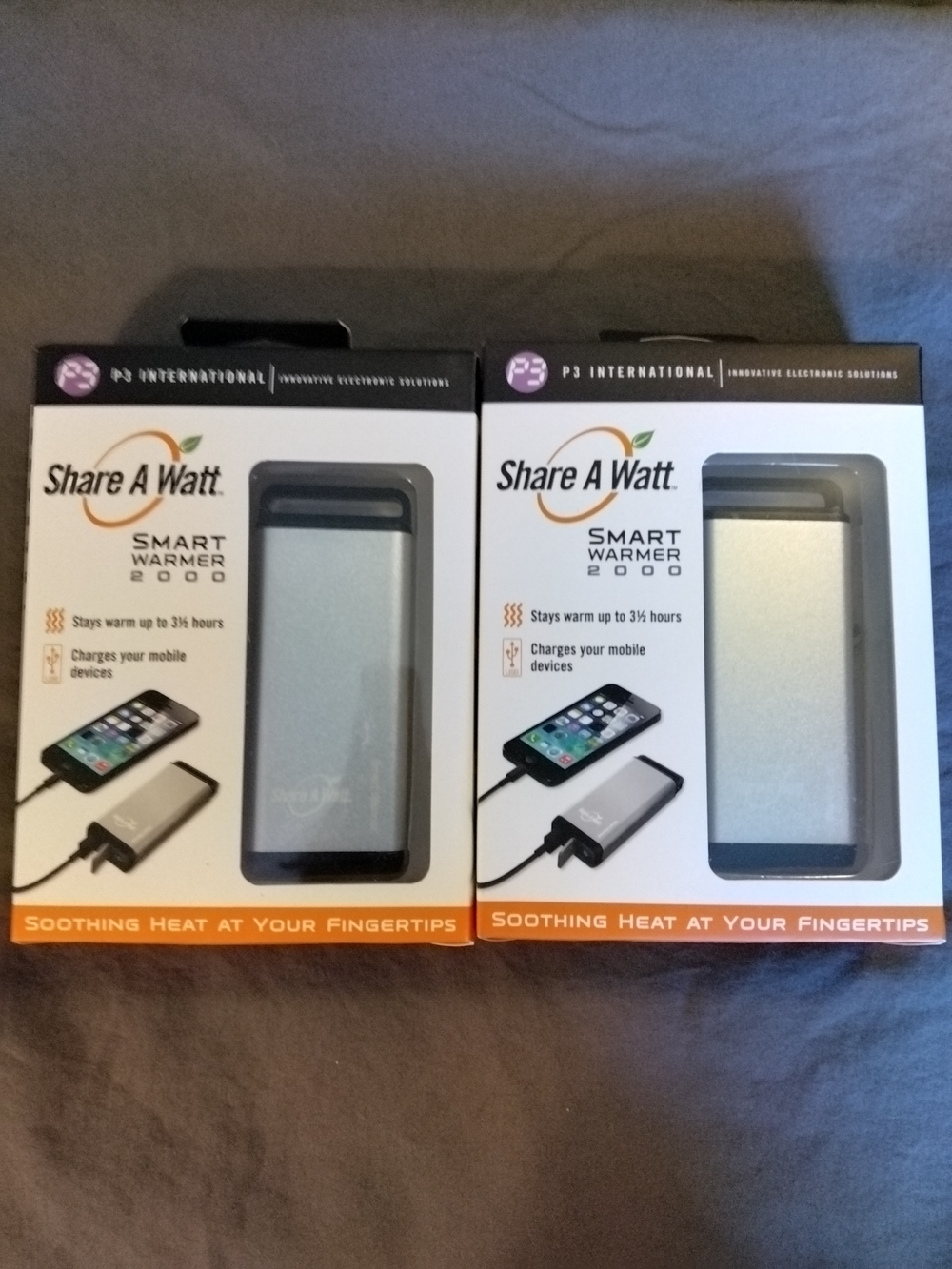Smart Warmer 2000 Portable Hand Warmer & Phone Charger - Silver